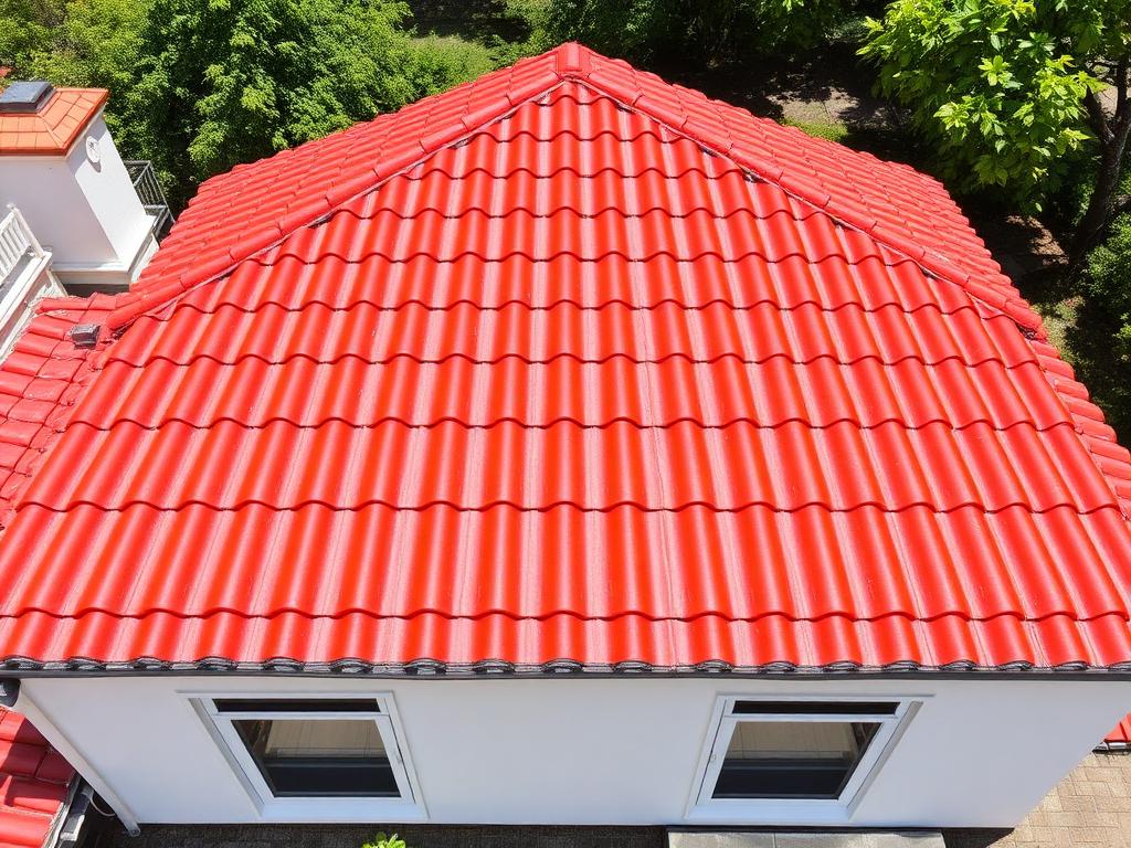 Tetőfestés — családi ház – utána